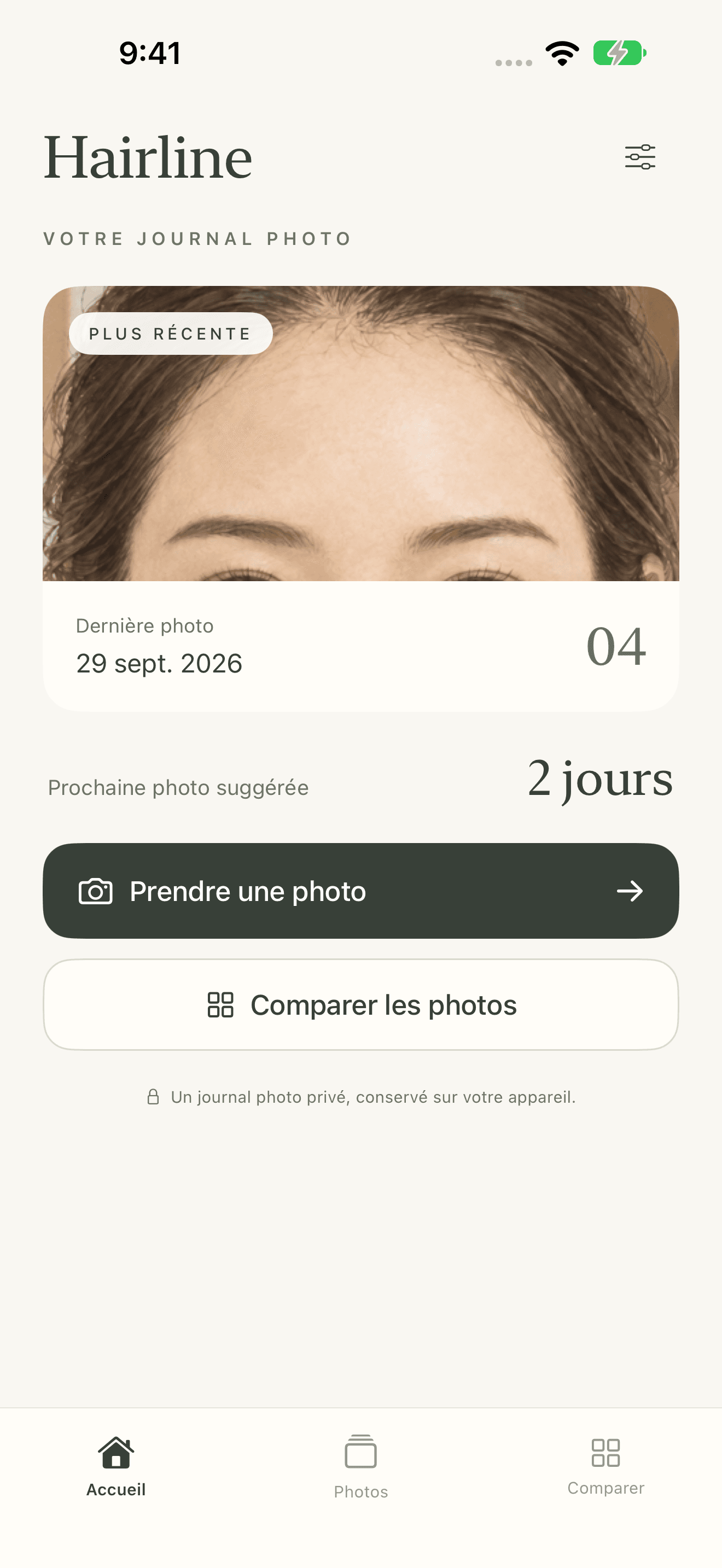 Vos photos. Vos cheveux. Votre rythme.